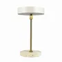 Lampes de table - Lampe de table rechargeable LED MOONLIGHT beige, laiton, travertin - DYBERG LARSEN