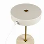 Lampes de table - Lampe de table rechargeable LED MOONLIGHT beige, laiton, travertin - DYBERG LARSEN