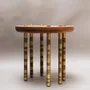Night tables - Ipanema brass side table in Natural Oak - DUISTT