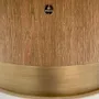 Dining Tables - Lune Table in Gold Limed Oak, Brass and Leather - DUISTT