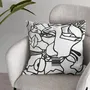Fabric cushions - White Koseka decorative pillow 60 x 60 - Design by BRASS - ARTDECORIS