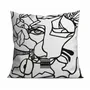 Fabric cushions - White Koseka decorative pillow 60 x 60 - Design by BRASS - ARTDECORIS
