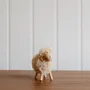 Crèches et santons - Wooden Cream Fluffy Sheep - WE LOVE SEASONS