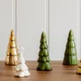Décorations pour tables de Noël - Sapin de Noël doré cannelé (9 cm) - WE LOVE SEASONS
