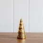 Décorations pour tables de Noël - Sapin de Noël doré cannelé (9 cm) - WE LOVE SEASONS