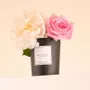 Candles - May rose scented candle black glass - 6,40oz 100% vegetable glass - TANDEM FRAGRANCES