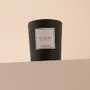 Candles - May rose scented candle black glass - 6,40oz 100% vegetable glass - TANDEM FRAGRANCES