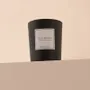 Candles - White flowers scented candle black glass - 6,40oz 100% vegetable wax - TANDEM FRAGRANCES
