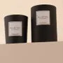 Bougies - Bougie Feu de bois verre noir 180g - Cire 100% végétale - TANDEM FRAGRANCES