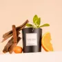 Candles - Orange cinnamon scented candle black glass - 6,40oz 100% vegetable wax - TANDEM FRAGRANCES