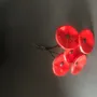 Floral decoration - Small Red Glass Flower For Outside On Flexible Stem - CARNEOL GLASS