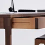 Office furniture and storage - FRONT – Minimalist Work Desk in Walnut Wood  200x100 - MOR