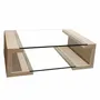 Coffee tables - MANILA Coffee Table in Natural Travertine Marble and Glass - MEDDEL
