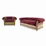 Sofas for hospitalities & contracts - Chesterfield Essence Bordeaux Plus |Sofa - CREARTE COLLECTIONS