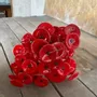 Garden accessories - Red-Black Glass Flower For Outside decoration - CARNEOL GLASS