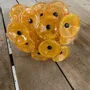 Garden accessories - Round glass flower for outdoor use in transparent, yellow, orange - CARNEOL GLASS