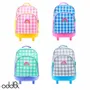 Bags and backpacks - oddBi Happy Check LED Lighting Trolley Backpack - ODDBI