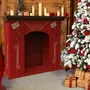 Autres décorations de Noël - Cheminée en Carton Écologique pour Vitrines de Noël - RIPPOTAI