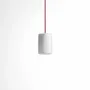 Ceiling lights - BULB - Minimalist Cylinder Ceiling Lamp in Glass with Colored Cabel - MOR