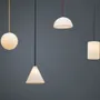 Suspensions - BULB - Petit plafonnier conique en verre avec câble personnalisable - MOR