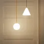 Suspensions - BULB - Petit plafonnier conique en verre avec câble personnalisable - MOR