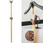 Walk-in closets - Luxury dressing room clothes pole to unhook, in wood (ash and walnut) - MON CINTRE