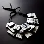 Customizable objects - LEATHER JEWELRY - PERL' PRINT necklace - SOPHIE • TERRIERE BIJOUX DE CUIR