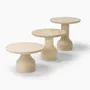 Coffee tables - PESO– Minimalist Round Side Table in Limestone, Large - MOR