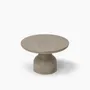 Coffee tables - PESO– Minimalist Round Side Table in Limestone, Small - MOR