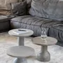 Tables basses - PESO — Table d'appoint ronde en pierre calcaire, taille moyenne - MOR