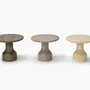 Tables basses - PESO — Table d'appoint ronde en pierre calcaire, taille moyenne - MOR