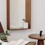Miroirs - CAMPO — Miroir mural minimaliste en bois de noyer, grand - MOR