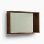 Miroirs - CAMPO — Miroir mural minimaliste en bois de noyer, taille moyenne - MOR