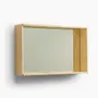 Miroirs - CAMPO — Miroir mural minimaliste en bois de frêne, taille moyenne - MOR