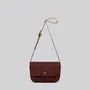 Sacs et cabas - Barney - Sac à bandoulière de taille moyenne en cuir en merlot grainé - MIMI BERRY