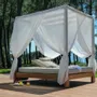 Outdoor pools - Bali Teak Canopy Pool Double Bed - MEDICIS