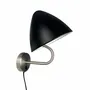 Wall lamps - OULU Wall light black - brushed steel - DYBERG LARSEN