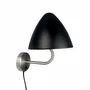 Wall lamps - OULU Wall light black - brushed steel - DYBERG LARSEN