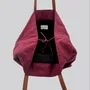 Sacs et cabas - Jenny Tote - Grand sac fourre-tout en coton ciré bordeaux - MIMI BERRY