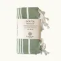 Bath towels - ORGANIC COTTON FOUTA - HAMMAM Collection - FIR GREEN COLOR - KARAWAN AUTHENTIC