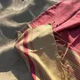 Bath towels - ORGANIC COTTON FOUTA - SAND Collection - SAND COLOR & RED OCHRE - KARAWAN AUTHENTIC