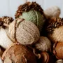 Other Christmas decorations - Pinecone and Fabric Acorns (Cream) - WE LOVE SEASONS