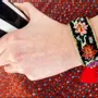 Bracelets - Embroidered bracelet - unique piece - FIL MAIN
