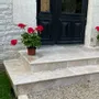 Indoor floor coverings - Hollowed-out travertine step - LIGERIO