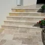Indoor floor coverings - Hollowed-out travertine step - LIGERIO