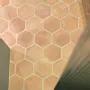 Indoor floor coverings - Pink hand-molded hexagonal floor tile (Sold per m²) - LIGERIO