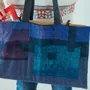 Bags and totes - Aizome bag "BORO" - POINTS,LIGNES ET PLANS