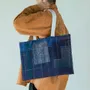 Bags and totes - Aizome bag "BORO" - POINTS,LIGNES ET PLANS