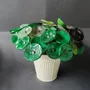 Floral decoration - Small Glass Flower For Outside In Green On Flexible Stem - CARNEOL GLASS