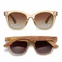 Apparel - LILA GRACE CHAMPAGNE l Brown Gradient Lens l Walnut Arms - SOEK SUSTAINABLE WOOD & PLANT BASED EYEWEAR